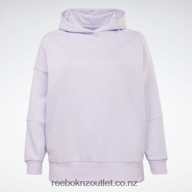 Purple Oasis 2B4626602 Studio Recycled Oversize Hoodie (Plus Size) Reebok Women
