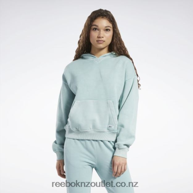 Seaside Grey 2B4626639 Classics Natural Dye Fleece Hoodie Reebok Women