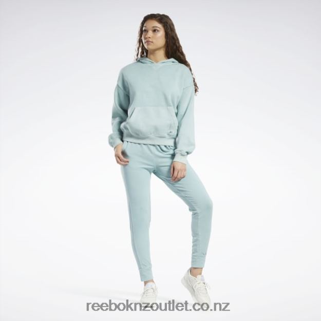 Seaside Grey 2B4626639 Classics Natural Dye Fleece Hoodie Reebok Women