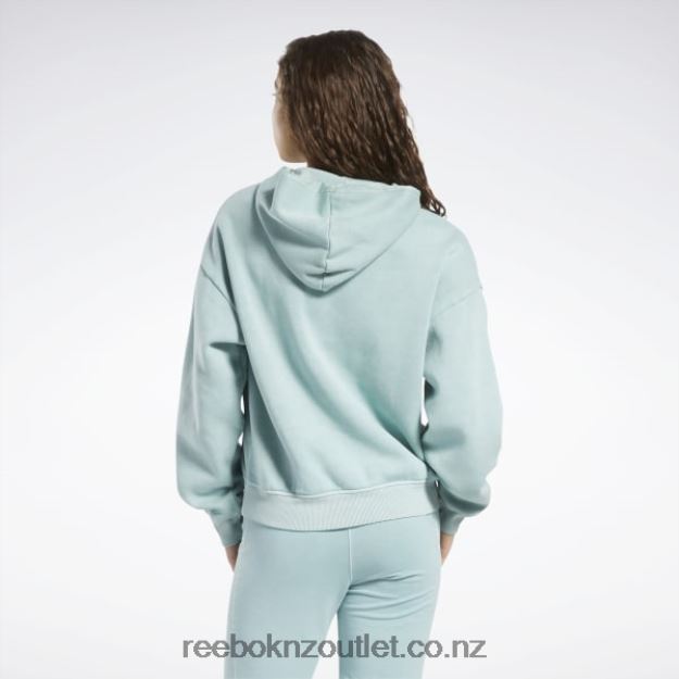Seaside Grey 2B4626639 Classics Natural Dye Fleece Hoodie Reebok Women