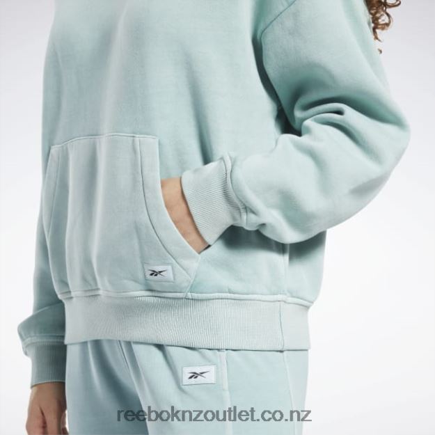 Seaside Grey 2B4626639 Classics Natural Dye Fleece Hoodie Reebok Women