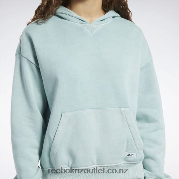 Seaside Grey 2B4626639 Classics Natural Dye Fleece Hoodie Reebok Women