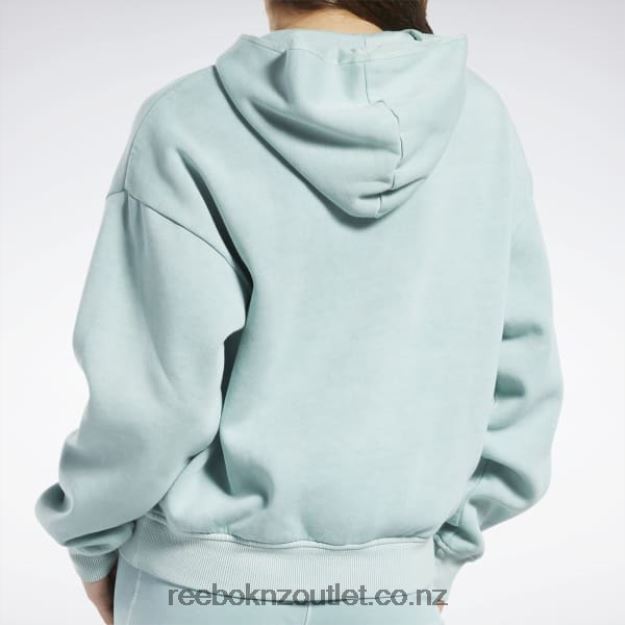 Seaside Grey 2B4626639 Classics Natural Dye Fleece Hoodie Reebok Women