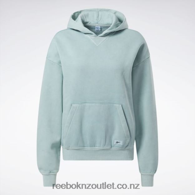 Seaside Grey 2B4626639 Classics Natural Dye Fleece Hoodie Reebok Women
