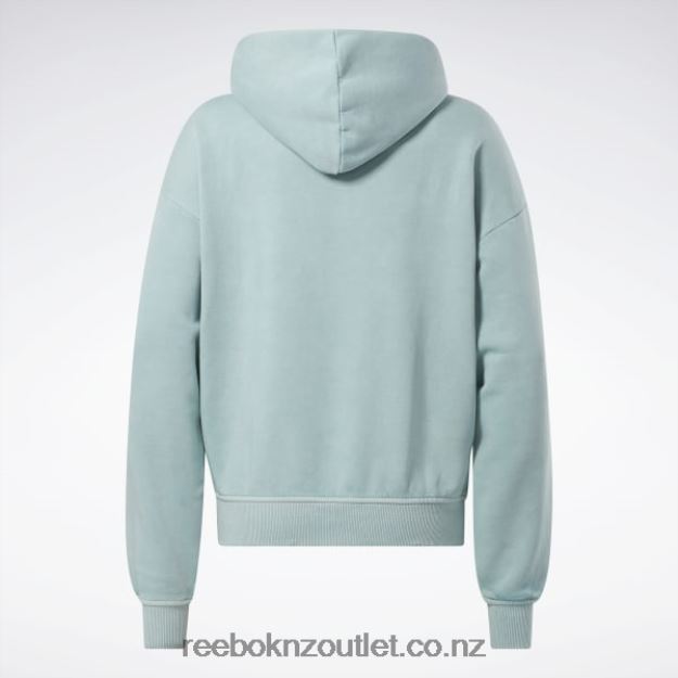 Seaside Grey 2B4626639 Classics Natural Dye Fleece Hoodie Reebok Women