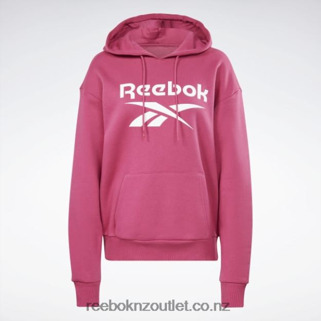 Semi Proud Pink 2B4626582 Identity Big Logo Fleece Hoodie Reebok Women