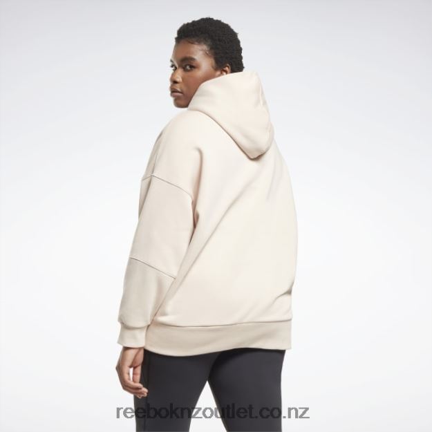 Soft Ecru 2B4626850 Studio Recycled Oversize Hoodie (Plus Size) Reebok Women