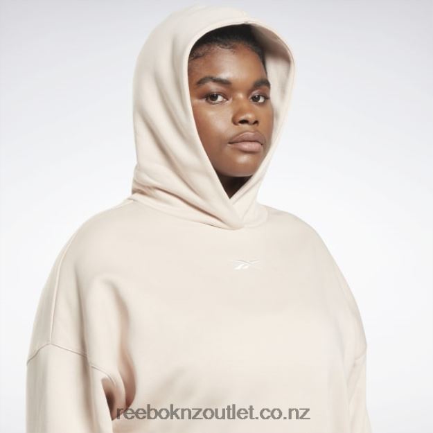 Soft Ecru 2B4626850 Studio Recycled Oversize Hoodie (Plus Size) Reebok Women
