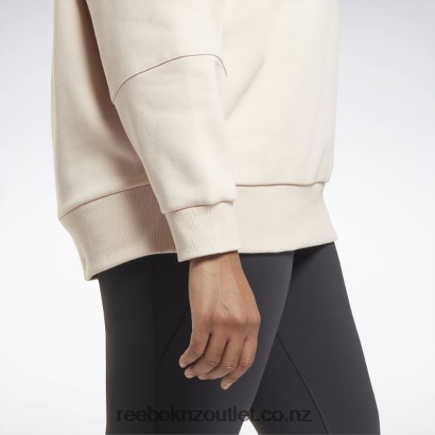 Soft Ecru 2B4626850 Studio Recycled Oversize Hoodie (Plus Size) Reebok Women