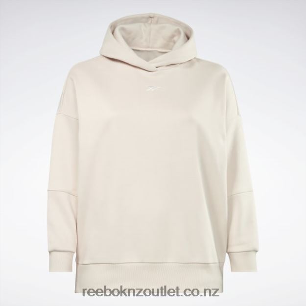 Soft Ecru 2B4626850 Studio Recycled Oversize Hoodie (Plus Size) Reebok Women