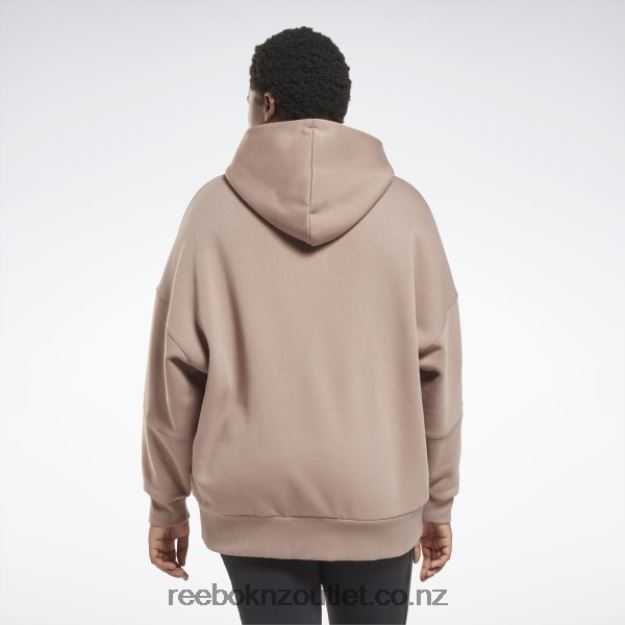 Taupe 2B4626577 Studio Recycled Oversize Hoodie (Plus Size) Reebok Women