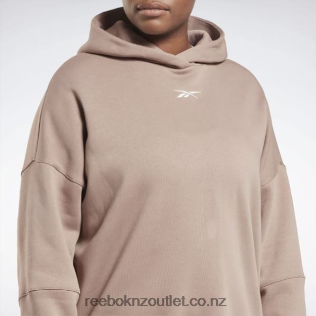 Taupe 2B4626577 Studio Recycled Oversize Hoodie (Plus Size) Reebok Women