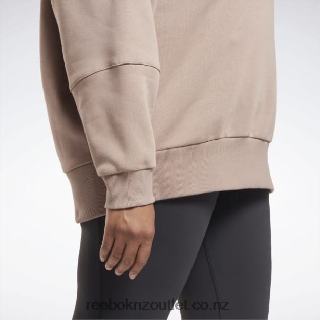 Taupe 2B4626577 Studio Recycled Oversize Hoodie (Plus Size) Reebok Women