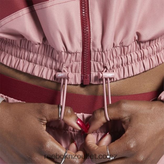 Sandy Rose 2B4626170 Cardi B Woven Satin Jacket Reebok Women