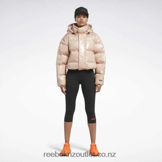 Soft Ecru 2B4626845 Victoria Beckham Puffer Jacket Reebok Women