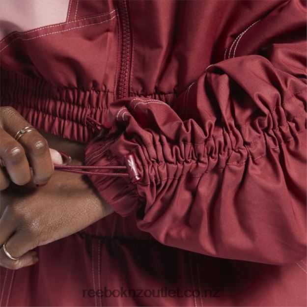 Triathlon Red 2B462670 Cardi B Woven Satin Jacket Reebok Women