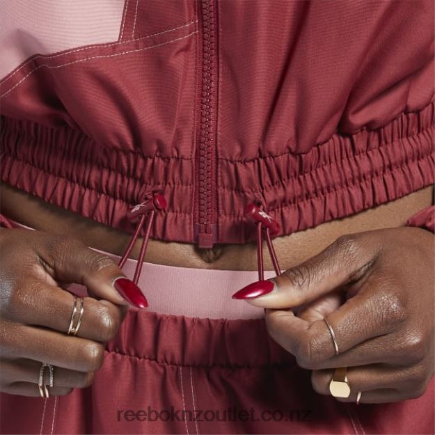 Triathlon Red 2B462670 Cardi B Woven Satin Jacket Reebok Women