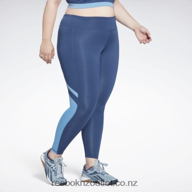 Batik Blue 2B4626810 Workout Ready Mesh Leggings (Plus Size) Reebok Women