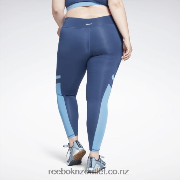 Batik Blue 2B4626810 Workout Ready Mesh Leggings (Plus Size) Reebok Women