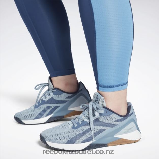 Batik Blue 2B4626810 Workout Ready Mesh Leggings (Plus Size) Reebok Women