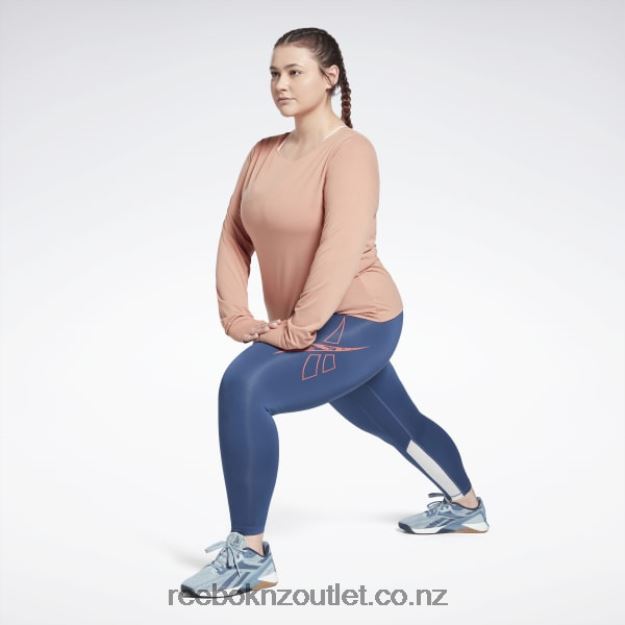 Batik Blue 2B4626900 Workout Ready Vector Leggings (Plus Size) Reebok Women