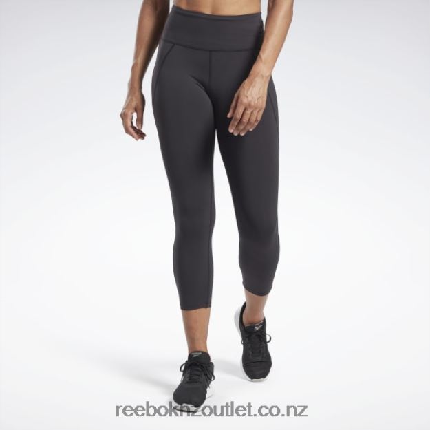 Black 2B4626340 Lux 3/4 Leggings Reebok Women