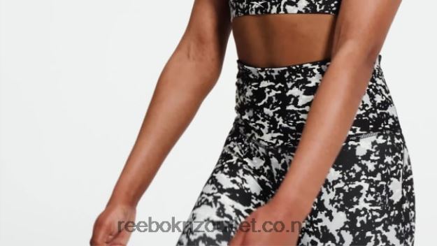 Black 2B4626472 Lux 2.0 Speckle Modern Safari Leggings Reebok Women