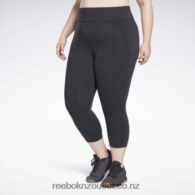 Black 2B4626653 Lux 3/4 Leggings (Plus Size) Reebok Women