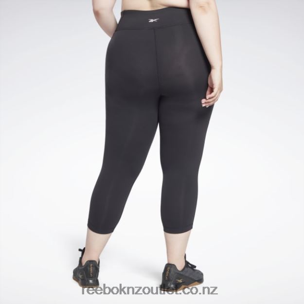 Black 2B4626653 Lux 3/4 Leggings (Plus Size) Reebok Women