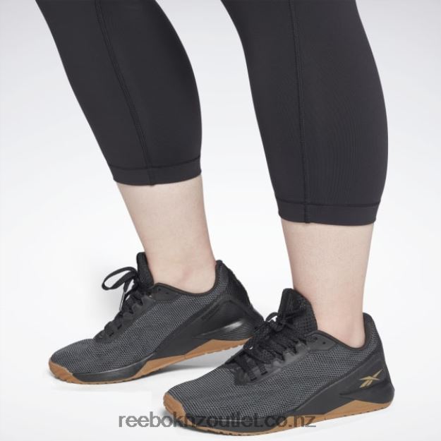 Black 2B4626653 Lux 3/4 Leggings (Plus Size) Reebok Women