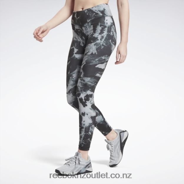 Black 2B4626755 MYT Printed Leggings Reebok Women