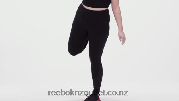 Black 2B4626994 Workout Ready Rib High-Rise Leggings (Plus Size) Reebok Women