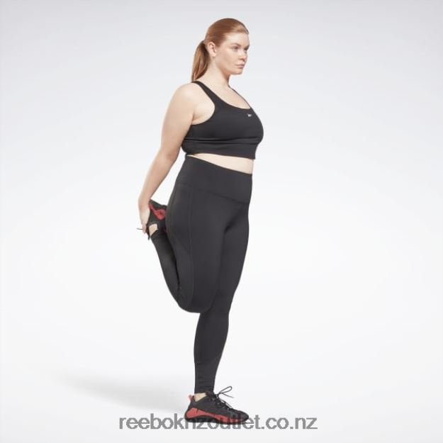 Black 2B4626994 Workout Ready Rib High-Rise Leggings (Plus Size) Reebok Women