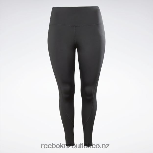 Black 2B4626994 Workout Ready Rib High-Rise Leggings (Plus Size) Reebok Women