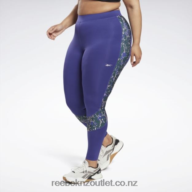 Bold Purple 2B4626389 Modern Safari Leggings (Plus Size) Reebok Women