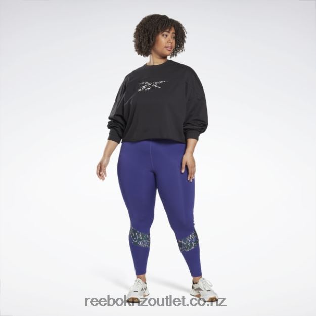 Bold Purple 2B4626389 Modern Safari Leggings (Plus Size) Reebok Women