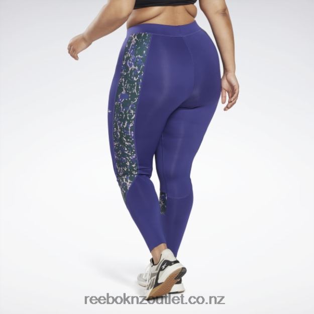 Bold Purple 2B4626389 Modern Safari Leggings (Plus Size) Reebok Women