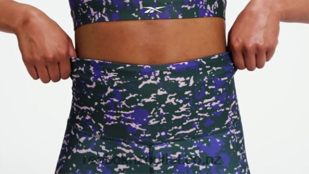 Forest Green 2B4626620 Lux 2.0 Speckle Modern Safari Leggings Reebok Women