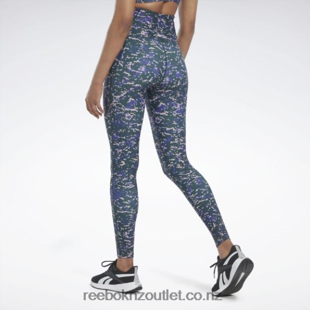 Forest Green 2B4626620 Lux 2.0 Speckle Modern Safari Leggings Reebok Women