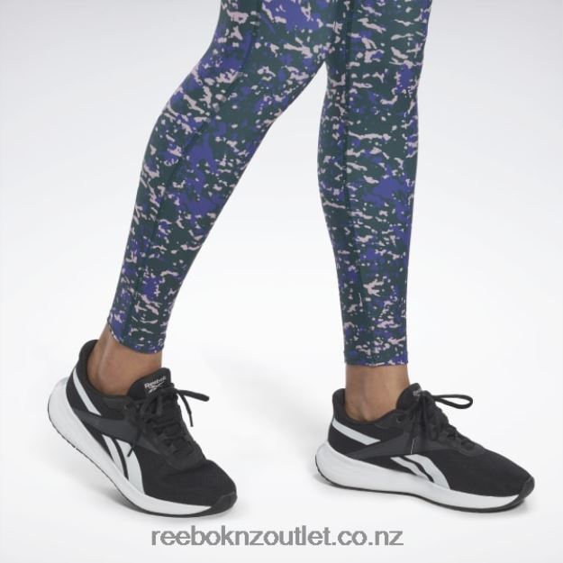 Forest Green 2B4626620 Lux 2.0 Speckle Modern Safari Leggings Reebok Women