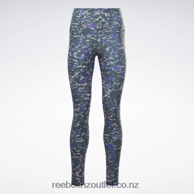 Forest Green 2B4626620 Lux 2.0 Speckle Modern Safari Leggings Reebok Women