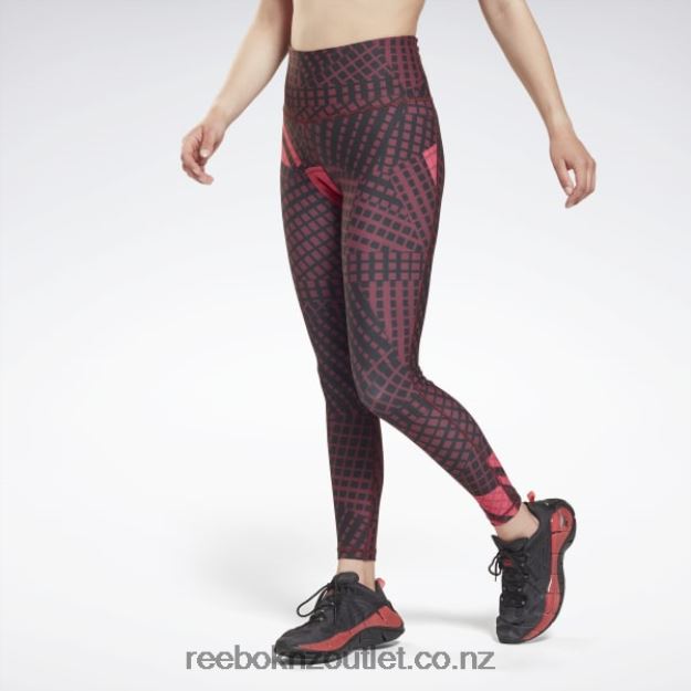 Maroon 2B4626981 Lux Bold High-Rise Leggings Reebok Women