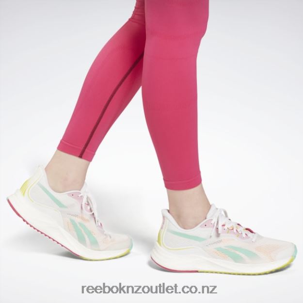 Maroon/Pursuit Pink 2B4626882 United By Fitness Seamless High Rise Leggings Reebok Women