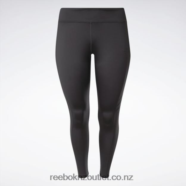 Night Black 2B4626777 Workout Ready Mesh Leggings (Plus Size) Reebok Women