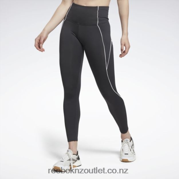 Night Black 2B4626835 Workout Ready Ribbed High-Rise Leggings Reebok Women