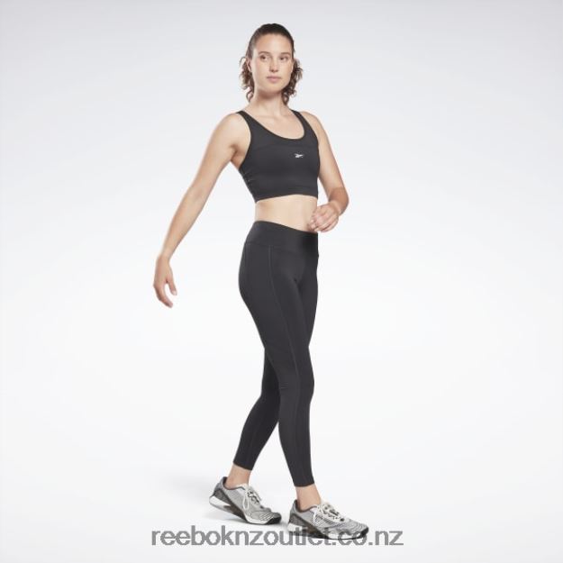 Night Black 2B4626853 Workout Ready Mesh Leggings Reebok Women