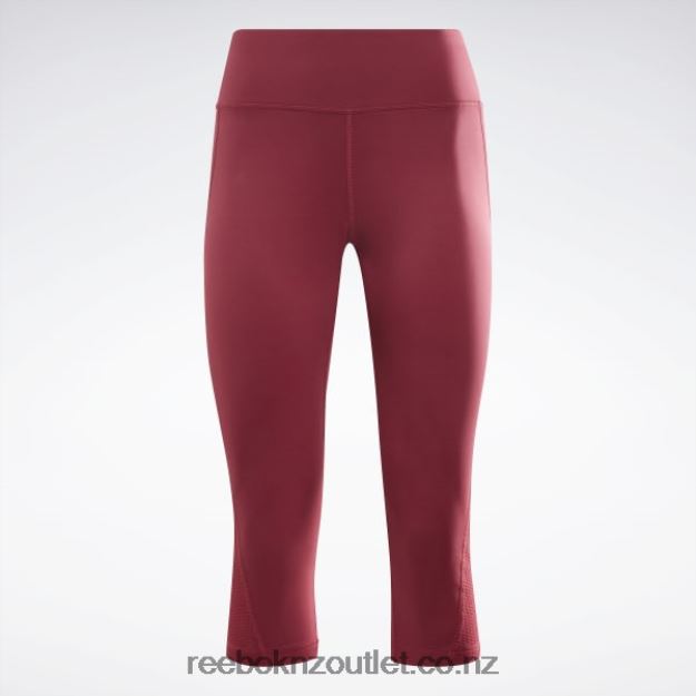 Punch Berry 2B4626992 Workout Ready Mesh Capri Leggings Reebok