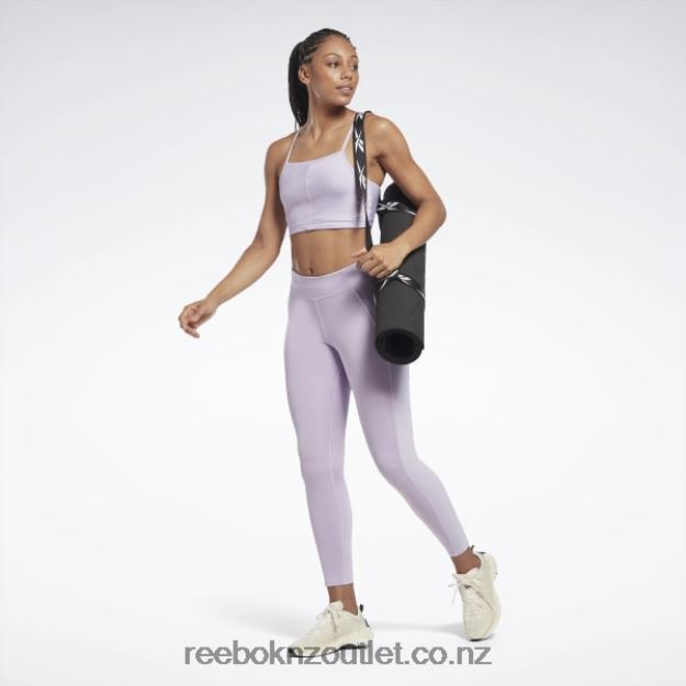 Purple Oasis 2B4626698 Yoga High-Waisted Performance Rib Leggings Reebok Women