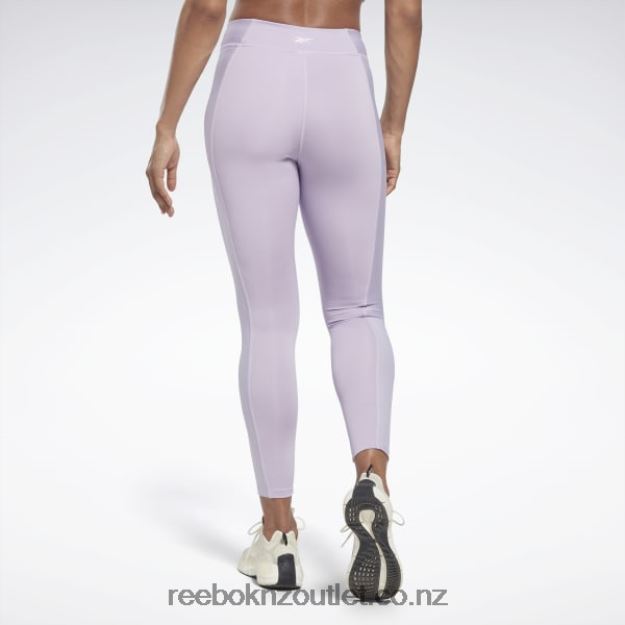 Purple Oasis 2B4626698 Yoga High-Waisted Performance Rib Leggings Reebok Women