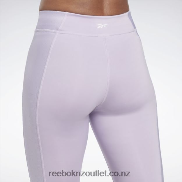 Purple Oasis 2B4626698 Yoga High-Waisted Performance Rib Leggings Reebok Women